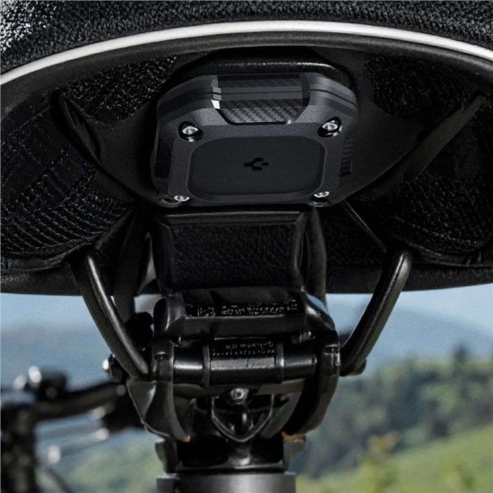 Set 4 huse de protectie Spigen Tough Armor IP pentru AirTag, negre (Ingredi, ACS10464) by www.silkase.ro