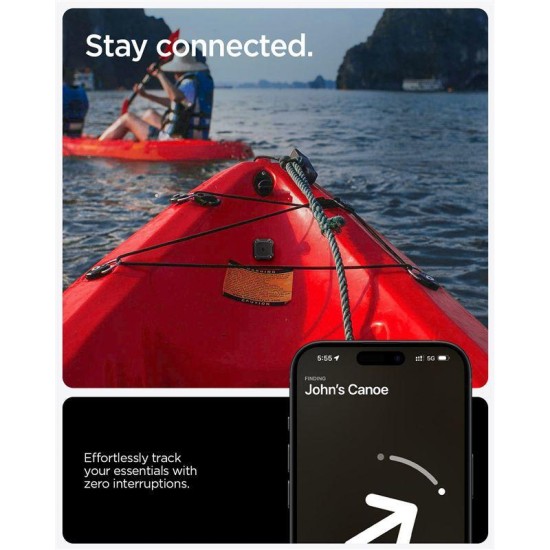 Set 4 huse de protectie Spigen Tough Armor IP pentru AirTag, negre (Ingredi, ACS10464) by www.silkase.ro