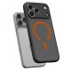 Husa hibrida Spigen Ultra Hybrid MagSafe pentru iPhone 17 Pro, negru matuit-portocaliu (iPhone 17 Pro, ACS10483) by www.silkase.ro