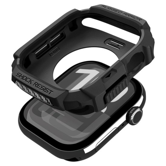 SPIGEN Carcasă Protecție Rugged Armor 2 Apple Watch 42/41/40/38mm (Seria 11/SE), Negru Mat (Audi, ACS10491) by www.silkase.ro