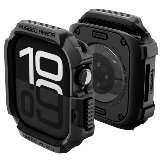 SPIGEN Carcasă Protecție Rugged Armor 2 Apple Watch 42/41/40/38mm (Seria 11/SE), Negru Mat (Audi, ACS10491) by www.silkase.ro