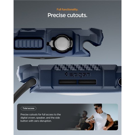SPIGEN Carcasă Protecție Rugged Armor 2 Apple Watch 42/41/40/38mm (Seria 11/SE), Bleumarin (Audi, ACS10492) by www.silkase.ro