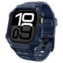 SPIGEN Husă cu Curea Rugged Armor Pro 2 Apple Watch 42/41/40/38mm (Seria 11/SE), Bleumarin