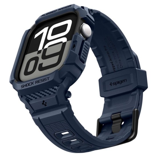SPIGEN Husă cu Curea Rugged Armor Pro 2 Apple Watch 42/41/40/38mm (Seria 11/SE), Bleumarin (Audi, ACS10495) by www.silkase.ro
