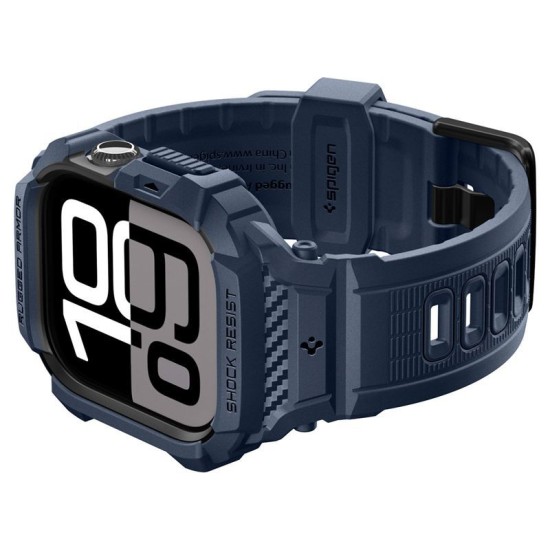 SPIGEN Husă cu Curea Rugged Armor Pro 2 Apple Watch 42/41/40/38mm (Seria 11/SE), Bleumarin (Audi, ACS10495) by www.silkase.ro