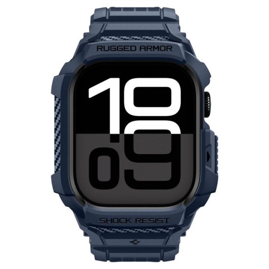 SPIGEN Husă cu Curea Rugged Armor Pro 2 Apple Watch 42/41/40/38mm (Seria 11/SE), Bleumarin (Audi, ACS10495) by www.silkase.ro