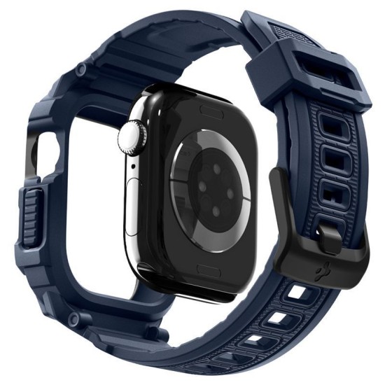 SPIGEN Husă cu Curea Rugged Armor Pro 2 Apple Watch 42/41/40/38mm (Seria 11/SE), Bleumarin (Audi, ACS10495) by www.silkase.ro