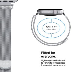 Curea Metalică Spigen pentru Apple Watch 42mm / 41mm / 40mm, Silver