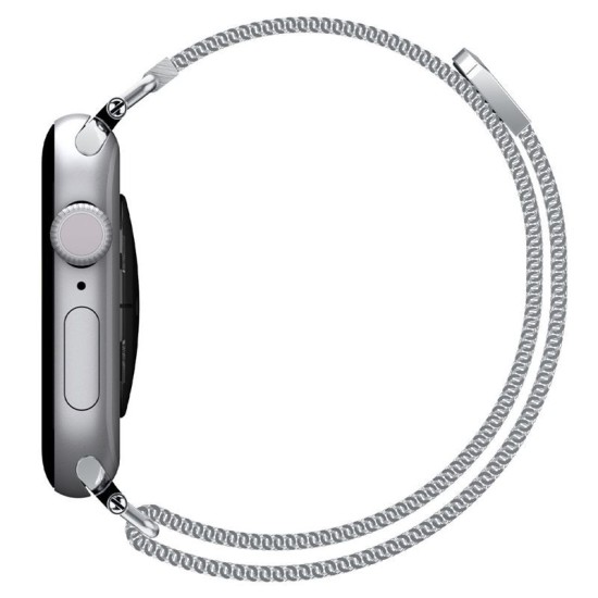 Curea Metalică Spigen pentru Apple Watch 42mm / 41mm / 40mm, Silver Curea Metalică Spigen pentru Apple Watch 42mm / 41mm / 40mm, Silver (Curele Ceas, AMP10498) by www.silkase.ro