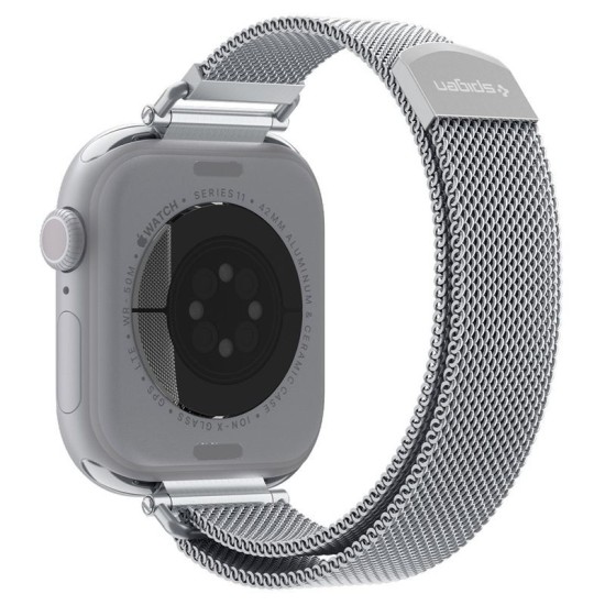 Curea Metalică Spigen pentru Apple Watch 42mm / 41mm / 40mm, Silver Curea Metalică Spigen pentru Apple Watch 42mm / 41mm / 40mm, Silver (Curele Ceas, AMP10498) by www.silkase.ro