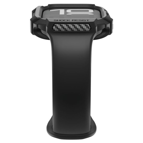 SPIGEN Carcasă Protecție Rugged Armor 2 Apple Watch 49/46/45/44mm (Ultra 3-1/Seria 11), Negru Mat (Audi, ACS10499) by www.silkase.ro