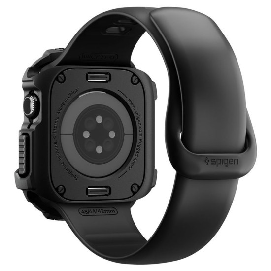 SPIGEN Carcasă Protecție Rugged Armor 2 Apple Watch 49/46/45/44mm (Ultra 3-1/Seria 11), Negru Mat (Audi, ACS10499) by www.silkase.ro