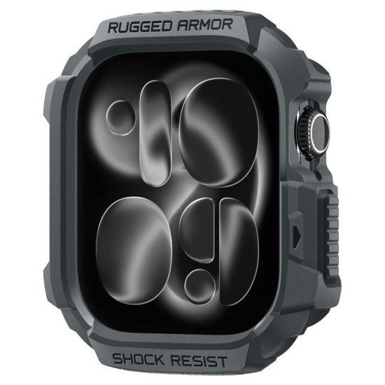 SPIGEN Carcasă Protecție Rugged Armor 2 Apple Watch 49/46/45/44mm (Ultra 3-1/Seria 11), Gri Închis (Audi, ACS10500) by www.silkase.ro