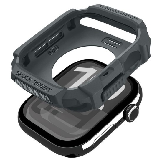 SPIGEN Carcasă Protecție Rugged Armor 2 Apple Watch 49/46/45/44mm (Ultra 3-1/Seria 11), Gri Închis (Audi, ACS10500) by www.silkase.ro