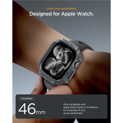 SPIGEN Carcasă Protecție Rugged Armor 2 Apple Watch 49/46/45/44mm (Ultra 3-1/Seria 11), Gri Închis SPIGEN Carcasă Protecție Rugged Armor 2 Apple Watch 49/46/45/44mm (Ultra 3-1/Seria 11), Gri Închis