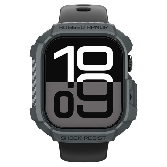 SPIGEN Carcasă Protecție Rugged Armor 2 Apple Watch 49/46/45/44mm (Ultra 3-1/Seria 11), Gri Închis (Audi, ACS10500) by www.silkase.ro
