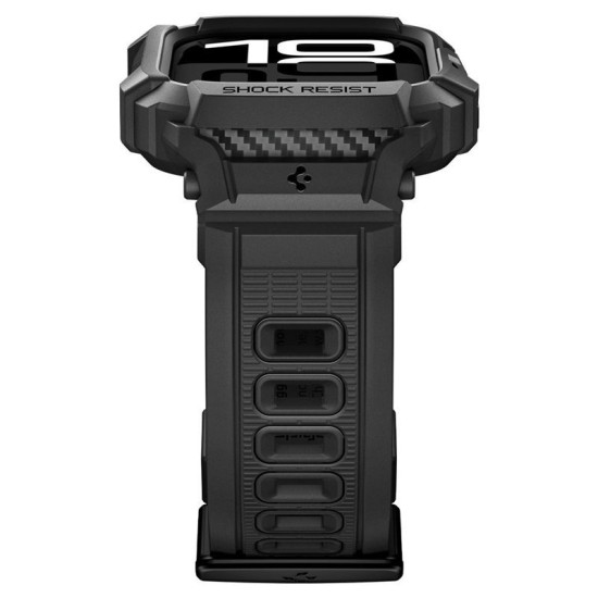 SPIGEN Husă cu Curea Rugged Armor Pro 2 Apple Watch 49/46/45/44mm (Ultra 3-1/Seria 11), Negru Mat (Audi, ACS10503) by www.silkase.ro