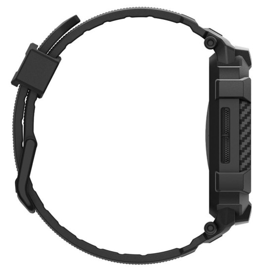 SPIGEN Husă cu Curea Rugged Armor Pro 2 Apple Watch 49/46/45/44mm (Ultra 3-1/Seria 11), Negru Mat (Audi, ACS10503) by www.silkase.ro