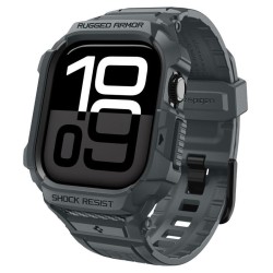SPIGEN Husă cu Curea Rugged Armor Pro 2 Apple Watch 49/46/45/44mm (Ultra 3-1/Seria 11), Gri Închis