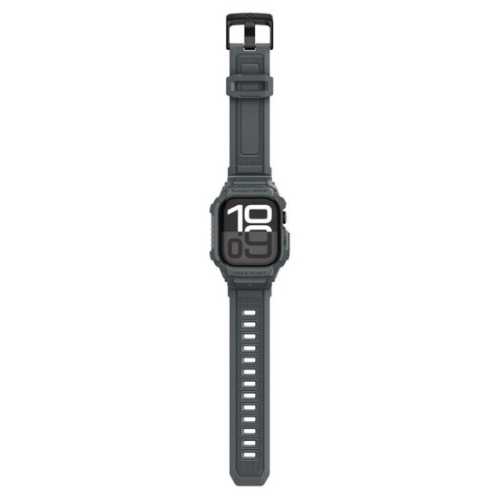 Husa cu curea Spigen Rugged Armor Pro 2 pentru Apple Watch 11 46mm, gri inchis (Spigen, Ingredi) by www.silkase.ro SPIGEN Husă cu Curea Rugged Armor Pro 2 Apple Watch 49/46/45/44mm (Ultra 3-1/Seria 11), Gri Închis (Audi, ACS10504) by www.silkase.ro