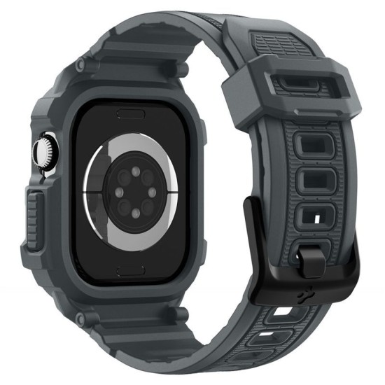 Husa cu curea Spigen Rugged Armor Pro 2 pentru Apple Watch 11 46mm, gri inchis (Spigen, Ingredi) by www.silkase.ro SPIGEN Husă cu Curea Rugged Armor Pro 2 Apple Watch 49/46/45/44mm (Ultra 3-1/Seria 11), Gri Închis (Audi, ACS10504) by www.silkase.ro