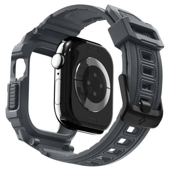 Husa cu curea Spigen Rugged Armor Pro 2 pentru Apple Watch 11 46mm, gri inchis (Spigen, Ingredi) by www.silkase.ro SPIGEN Husă cu Curea Rugged Armor Pro 2 Apple Watch 49/46/45/44mm (Ultra 3-1/Seria 11), Gri Închis (Audi, ACS10504) by www.silkase.ro
