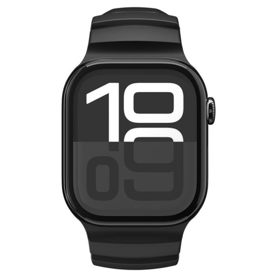 Curea Spigen Silicone Band pentru Apple Watch 49mm/46mm/45mm/44mm, Black (Curele Ceas, AMP10508) by www.silkase.ro
