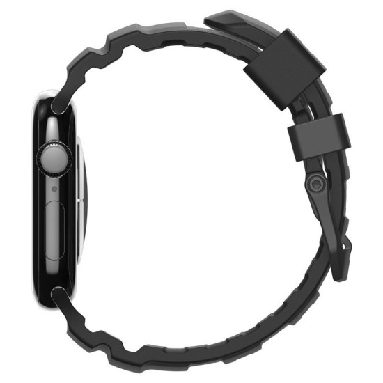 Curea Spigen Silicone Band pentru Apple Watch 49mm/46mm/45mm/44mm, Black (Curele Ceas, AMP10508) by www.silkase.ro