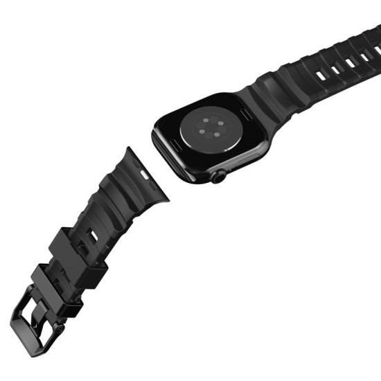 Curea Spigen Silicone Band pentru Apple Watch 49mm/46mm/45mm/44mm, Black (Curele Ceas, AMP10508) by www.silkase.ro