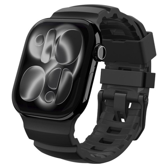 Curea Spigen Silicone Band pentru Apple Watch 49mm/46mm/45mm/44mm, Black (Curele Ceas, AMP10508) by www.silkase.ro