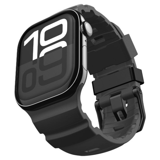 Curea Spigen Silicone Band pentru Apple Watch 49mm/46mm/45mm/44mm, Black (Curele Ceas, AMP10508) by www.silkase.ro