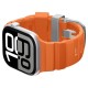 Curea Spigen Silicone Band pentru Apple Watch 49mm / 46mm / 45mm / 44mm, Portocaliu (Ingredi, AMP10509) by www.silkase.ro