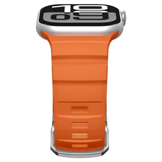 Curea Spigen Silicone Band pentru Apple Watch 49mm / 46mm / 45mm / 44mm, Portocaliu (Ingredi, AMP10509) by www.silkase.ro
