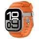 Curea Spigen Silicone Band pentru Apple Watch 49mm / 46mm / 45mm / 44mm, Portocaliu (Ingredi, AMP10509) by www.silkase.ro