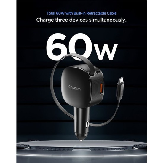 Încărcător Auto Spigen Essential 60W EV603BT, Dual Port, Black Încărcător Auto Spigen Essential 60W EV603BT, Dual Port, Black (Accesorii auto, ACP10515) by www.silkase.ro