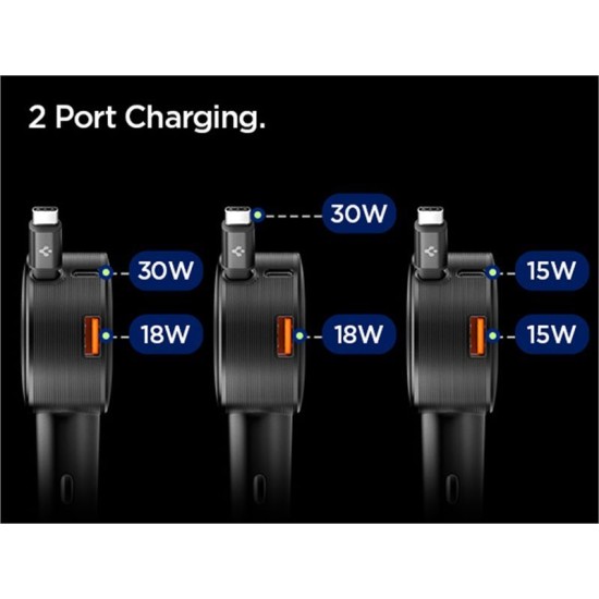 Încărcător Auto Spigen Essential 60W EV603BT, Dual Port, Black Încărcător Auto Spigen Essential 60W EV603BT, Dual Port, Black (Accesorii auto, ACP10515) by www.silkase.ro