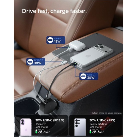 Încărcător Auto Spigen Essential 60W EV603BT, Dual Port, Black Încărcător Auto Spigen Essential 60W EV603BT, Dual Port, Black (Accesorii auto, ACP10515) by www.silkase.ro