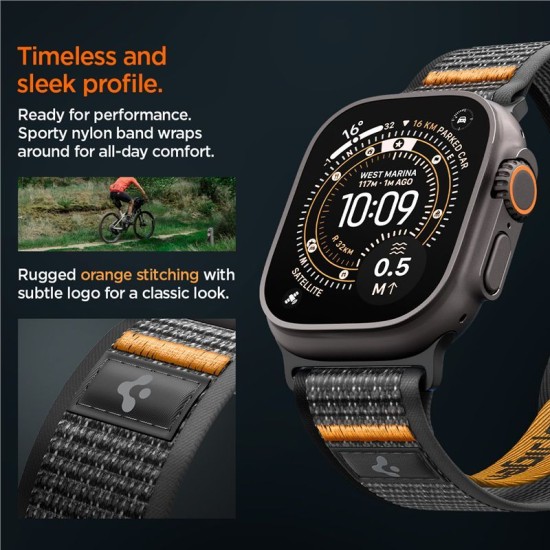 Curea Spigen Athlex Air 2 Active pentru Apple Watch 49/46/45/44mm, Black/Orange Curea Spigen Athlex Air 2 Active pentru Apple Watch 49/46/45/44mm, Black/Orange (Ingredi, AMP10607) by www.silkase.ro