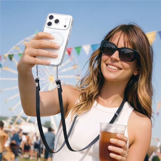 Șnur Spigen Crossbody Lanyard Strap DA30L (1 Curea + 2 Conectori), Black - iPhone 17 Șnur Spigen Crossbody Lanyard Strap DA30L (1 Curea + 2 Conectori), Black - iPhone 17 (Șnururi și Curele Telefon, AFA10614) by www.silkase.ro