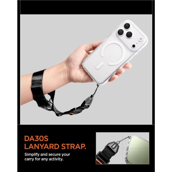 Șnur de mână universal Spigen Wrist Lanyard Strap (Strap 1P) DA30S, Negru (Încărcătoare Wireless, AFA10615) by www.silkase.ro