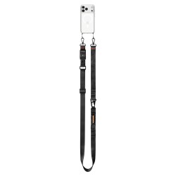 Curea de Umăr Universală Spigen Crossbody Lanyard Strap (Strap 1P + ConTag 1P + Connector 2P) DA30M, Black