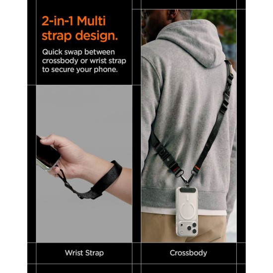 Curea de Umăr Universală Spigen Crossbody Lanyard Strap (Strap 1P + ConTag 1P + Connector 2P) DA30M, Black Curea de Umăr Universală Spigen Crossbody Lanyard Strap (Strap 1P + ConTag 1P + Connector 2P) DA30M, Black (Încărcătoare Rețea, AFA10616) by www.silkase.ro