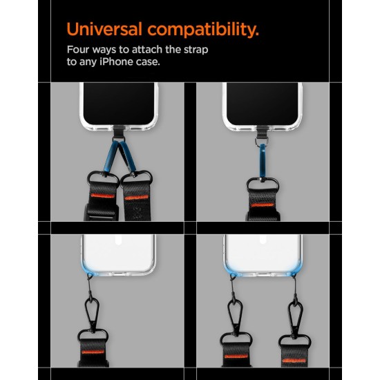Curea de Umăr Universală Spigen Crossbody Lanyard Strap (Strap 1P + ConTag 1P + Connector 2P) DA30M, Black Curea de Umăr Universală Spigen Crossbody Lanyard Strap (Strap 1P + ConTag 1P + Connector 2P) DA30M, Black (Încărcătoare Rețea, AFA10616) by www.silkase.ro