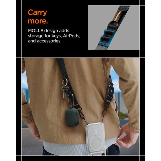 Curea de Umăr Universală Spigen Crossbody Lanyard Strap (Strap 1P + ConTag 1P + Connector 2P) DA30M, Black Curea de Umăr Universală Spigen Crossbody Lanyard Strap (Strap 1P + ConTag 1P + Connector 2P) DA30M, Black (Încărcătoare Rețea, AFA10616) by www.silkase.ro