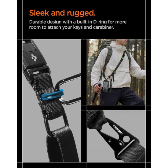 Curea de Umăr Universală Spigen Crossbody Lanyard Strap (Strap 1P + ConTag 1P + Connector 2P) DA30M, Black Curea de Umăr Universală Spigen Crossbody Lanyard Strap (Strap 1P + ConTag 1P + Connector 2P) DA30M, Black (Încărcătoare Rețea, AFA10616) by www.silkase.ro