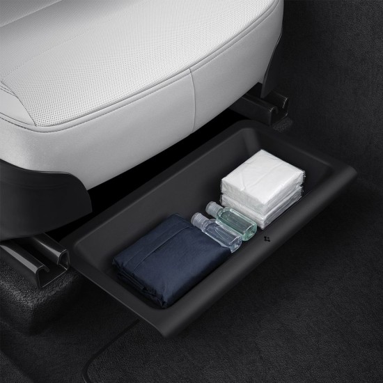 Organizator Depozitare sub Scaun Spigen pentru Tesla Model Y (Juniper), Negru (Accesorii auto, ACP10638) by www.silkase.ro