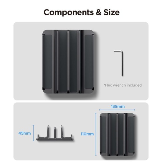 Suport Laptop Vertical Spigen LD208S4, Space Gray - Design Premium din Aluminiu Suport Laptop Vertical Spigen LD208S4, Space Gray - Design Premium din Aluminiu (Ingredi, AMP10640) by www.silkase.ro