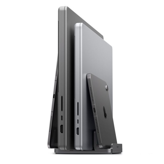 Suport Laptop Vertical Spigen LD208S4, Space Gray - Design Premium din Aluminiu Suport Laptop Vertical Spigen LD208S4, Space Gray - Design Premium din Aluminiu (Ingredi, AMP10640) by www.silkase.ro