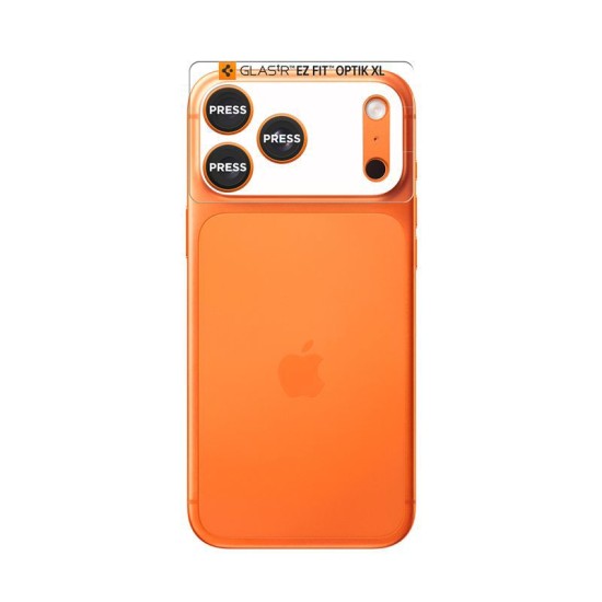 Protectie camera XL Spigen Glas.tR EZ Fit Optik Pro pentru iPhone 17 Pro, portocalie (Spigen, Ingredi) by www.silkase.ro Protectie camera XL Spigen Glas.tR EZ Fit Optik Pro pentru iPhone 17 Pro, portocalie (iPhone 17 Pro, AGL10645) by www.silkase.ro