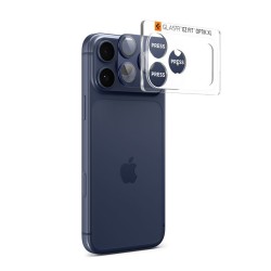 Protectie camera XL Spigen Glas.tR EZ Fit Optik Pro pentru iPhone 17 Pro, albastra